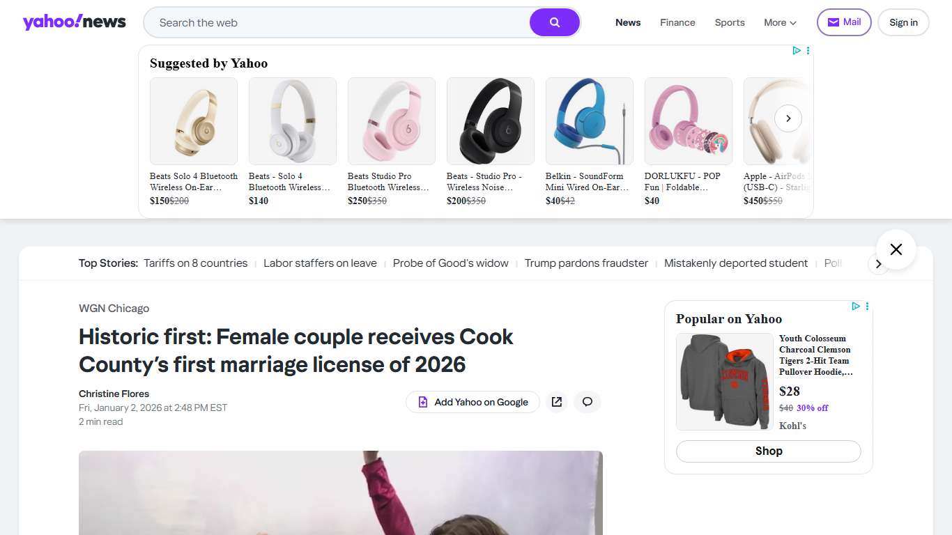 Historic first: Female couple receives Cook County’s first marriage license of 2026